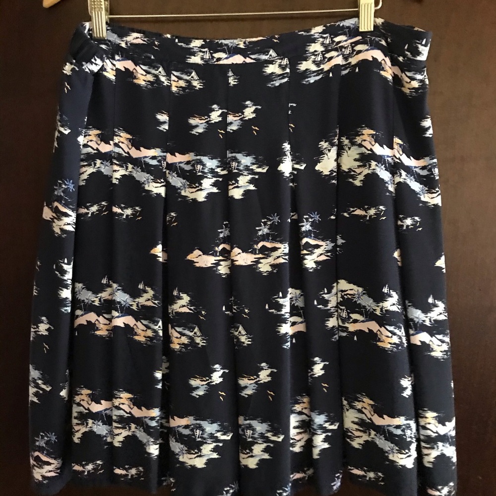 Old Navy Tropical Ocean Print Skirt XL